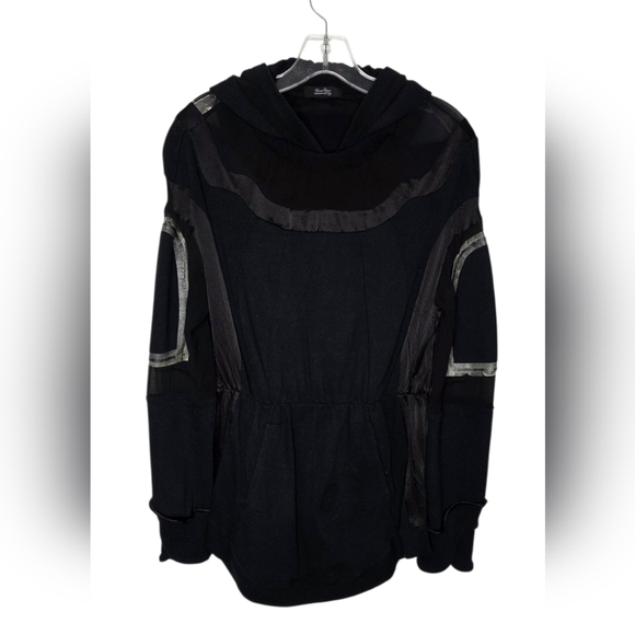 UNDERCOVER Undercoverism 2 Black Goth Hoodie Cotton Silk Jun Takahashi D1801 - Picture 4 of 11